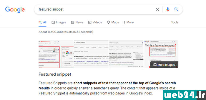 انواع featured snippet در گوگل