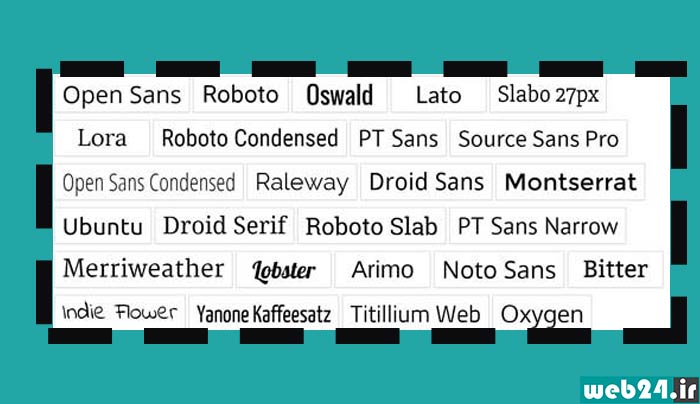 اضافه کردن فونت توسط گوگل فونت