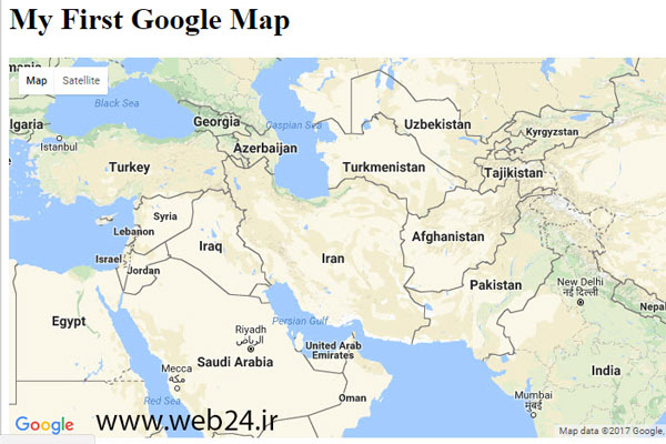 درج نقشه گوگل در سایت