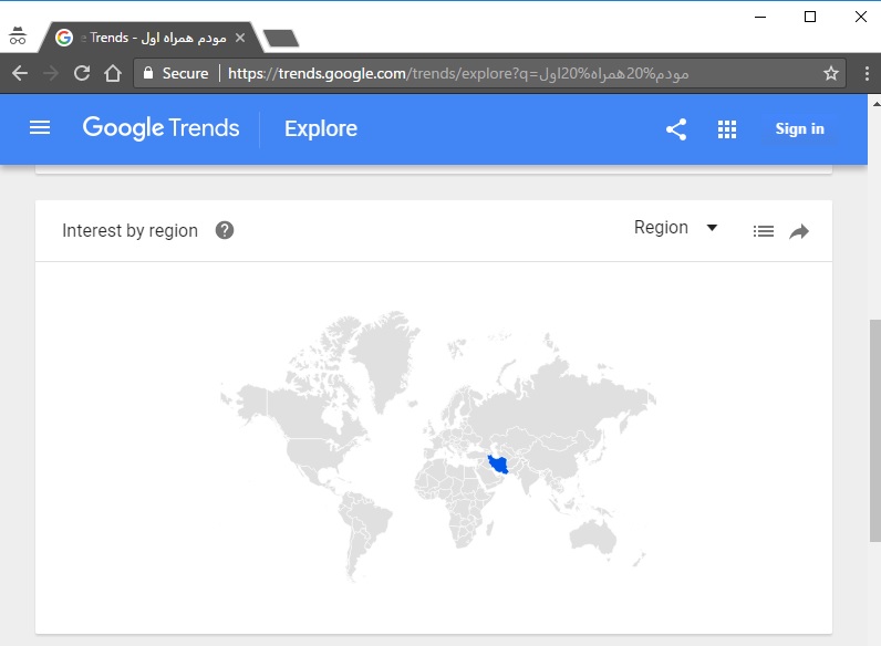 مودم همراه اول - روند جستجو در گوگل